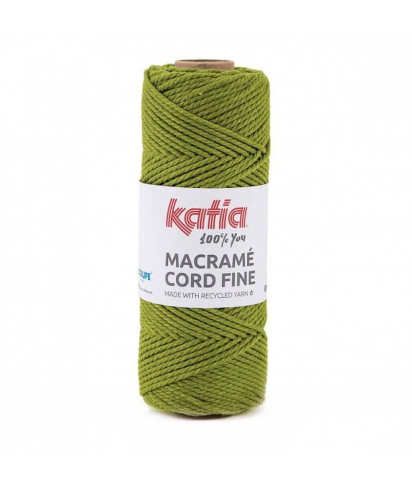 Bobine de corde recyclé Macrame Cord Fine 220 GR - Katia - certifié Oeko-Tex blanc sperenza