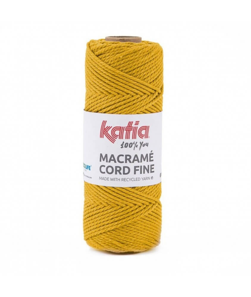 Bobine de corde recyclé Macrame Cord Fine 220 GR - Katia - certifié Oeko-Tex jaune sperenza Bobine de corde recyclé Macrame Cord Fine 220 GR - Katia - certifié Oeko-Tex jaune sperenza