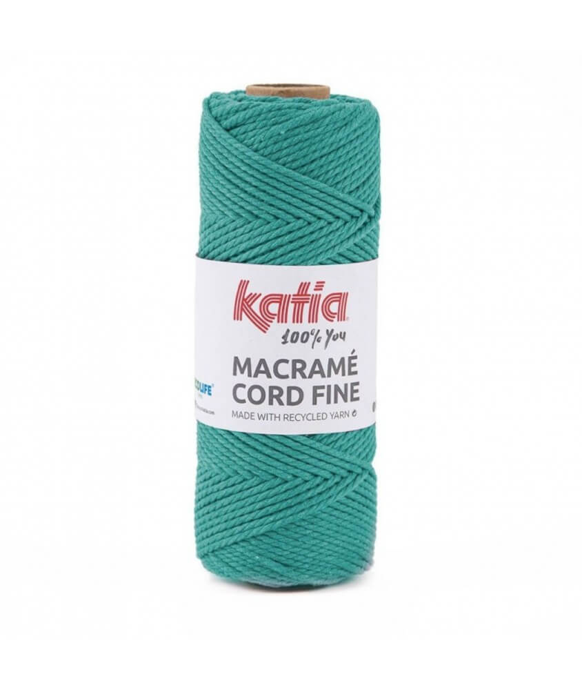 Bobine de corde recyclé Macrame Cord Fine 220 GR - Katia - certifié Oeko-Tex bleu sperenza