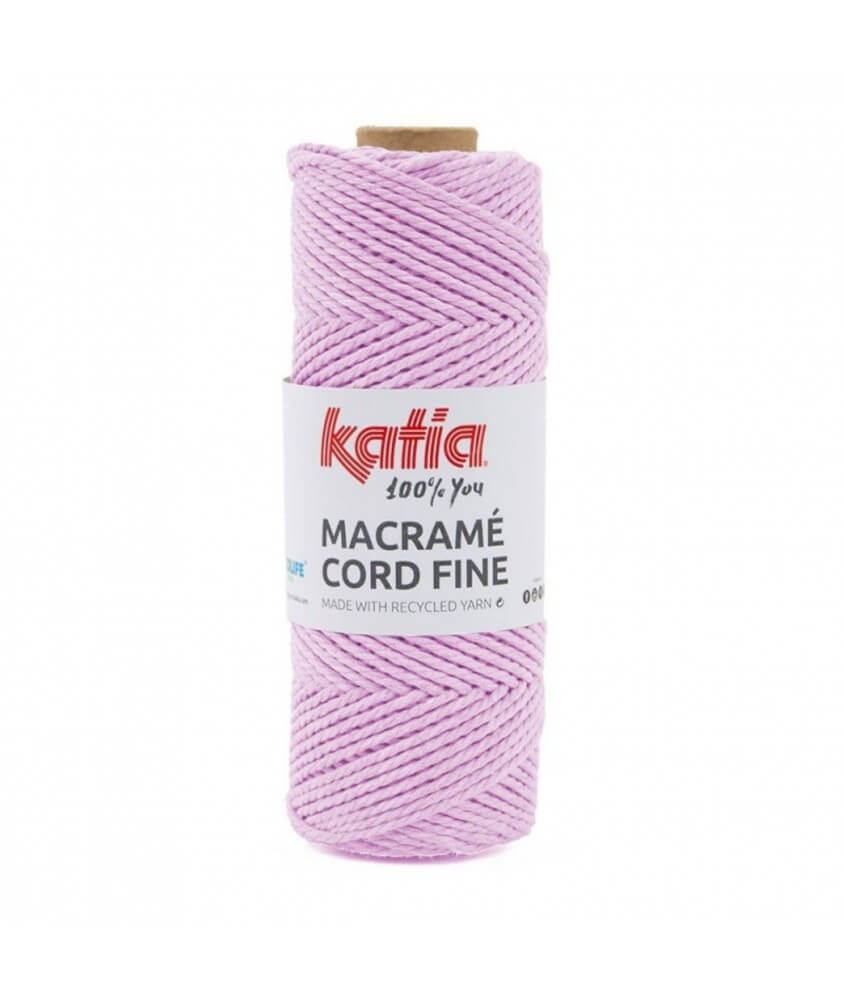 Bobine de corde recyclé Macrame Cord Fine 220 GR - Katia - certifié Oeko-Tex rose sperenza