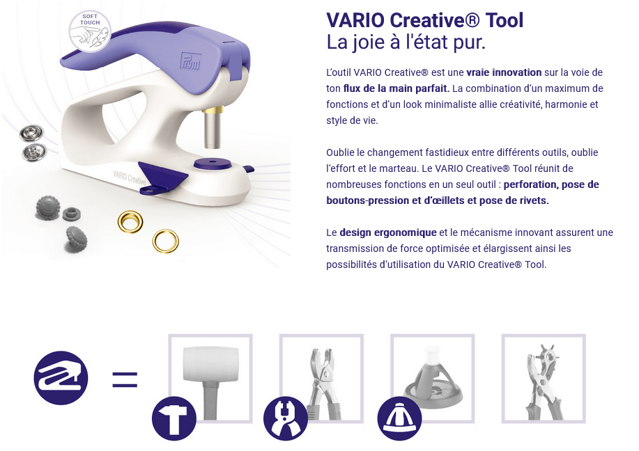 Pince Vario Creative Tool - Outil polyvalent pour vos projets de couture -  Prym