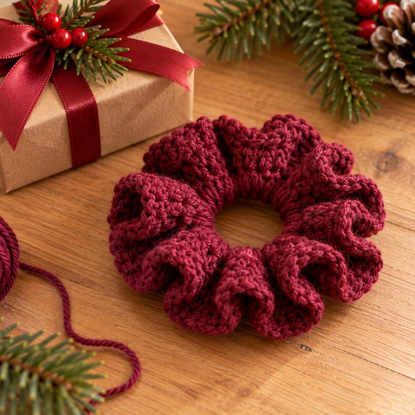 chouchou au crochet : mini-projet du jour 22 du calendrier de l'Avent tricot et crochet