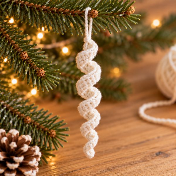 glaçon en spirale : mini-projet du jour 9 du calendrier de l'Avent tricot et crochet