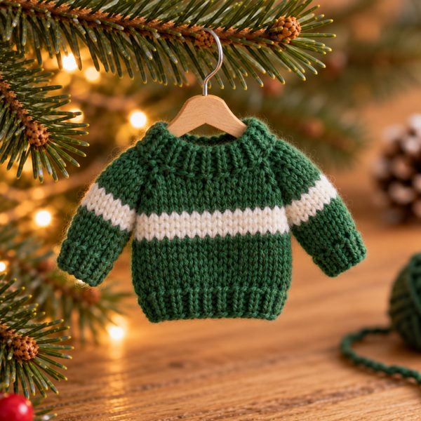mini-pull de Noël : mini-projet du jour 14 du calendrier de l'Avent tricot et crochet