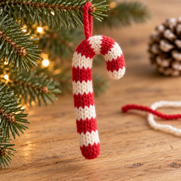 sucre d'orge tricoté : mini-projet du jour 5 du calendrier de l'Avent tricot et crochet