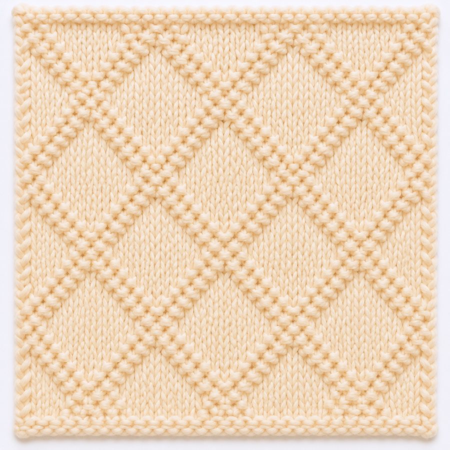 Brocart King Charles au tricot : illustration du point