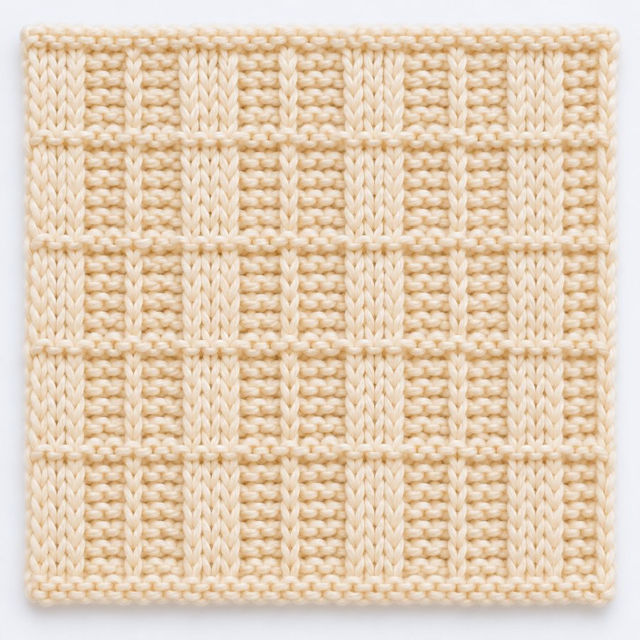Côtes piquées au tricot : illustration du point