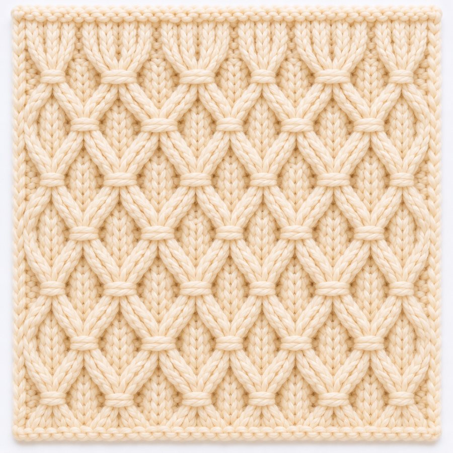 Côtes smockées au tricot : illustration du point