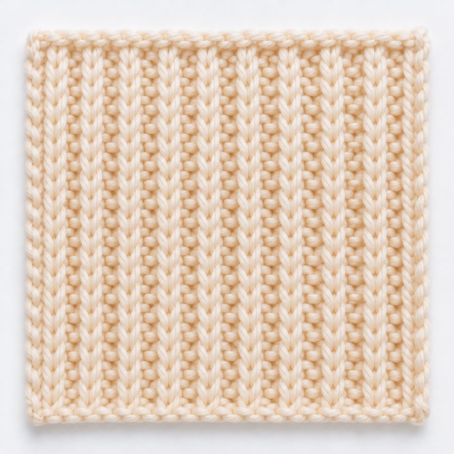 Fausses côtes anglaises au tricot : illustration du point