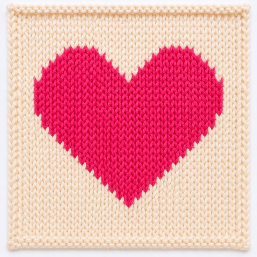 Intarsia au tricot : illustration du point