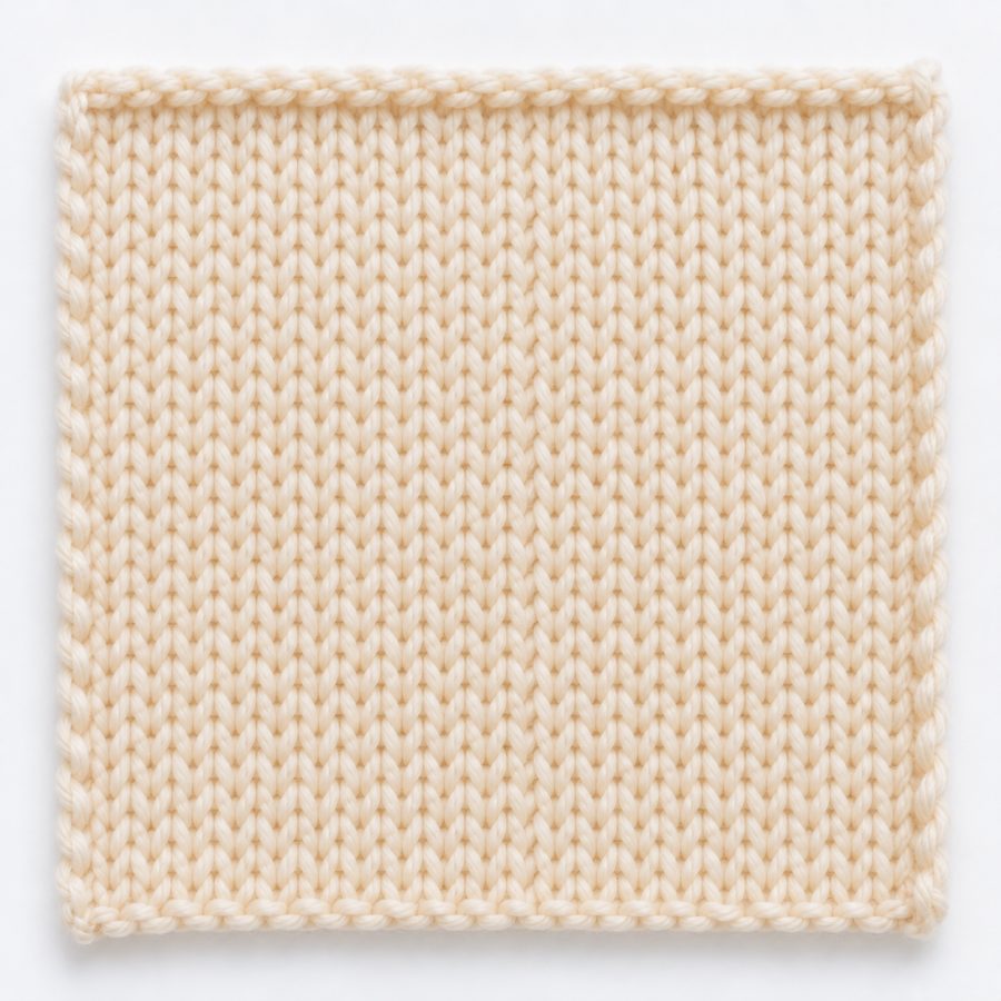 Jersey endroit au tricot : illustration du point