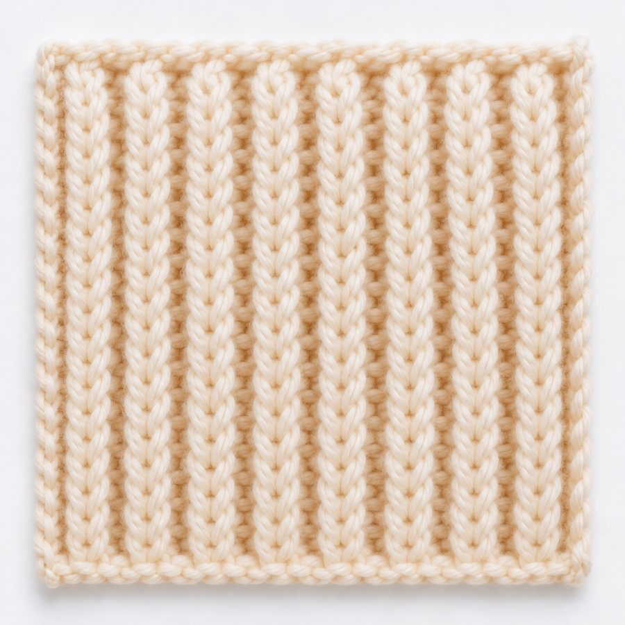 Point brioche au tricot : illustration du point