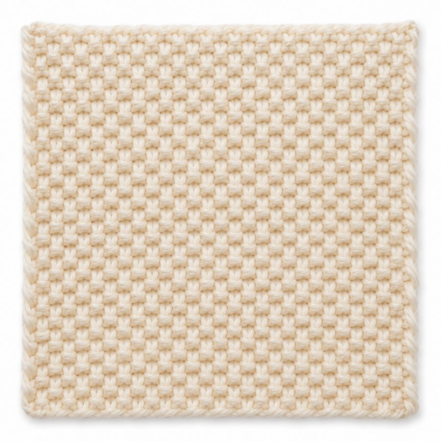 Point de blé au tricot : illustration du point