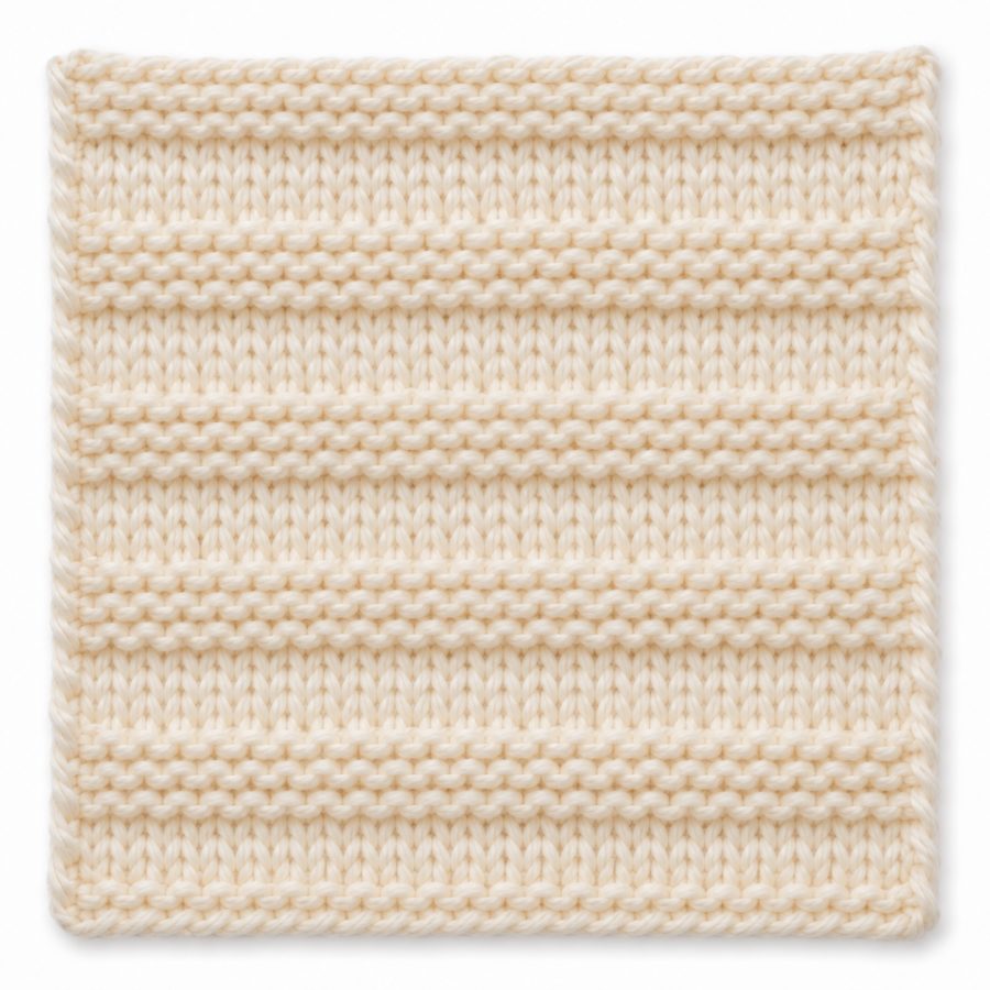 Point de godron au tricot : illustration du point