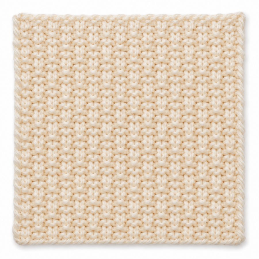 Point de sable au tricot : illustration du point