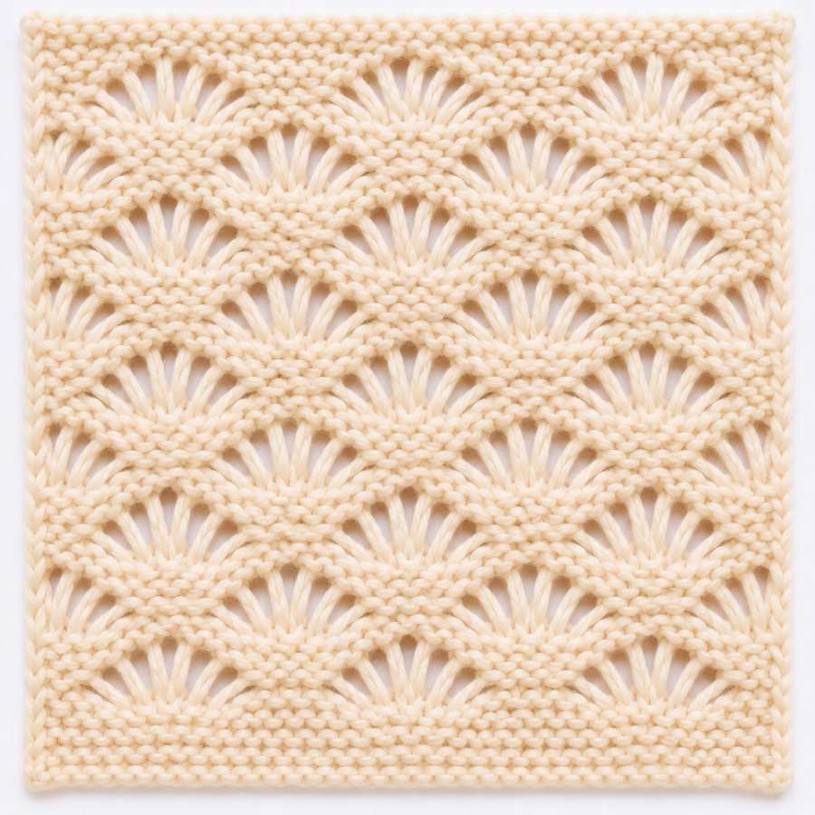Point d'écume au tricot : illustration du point