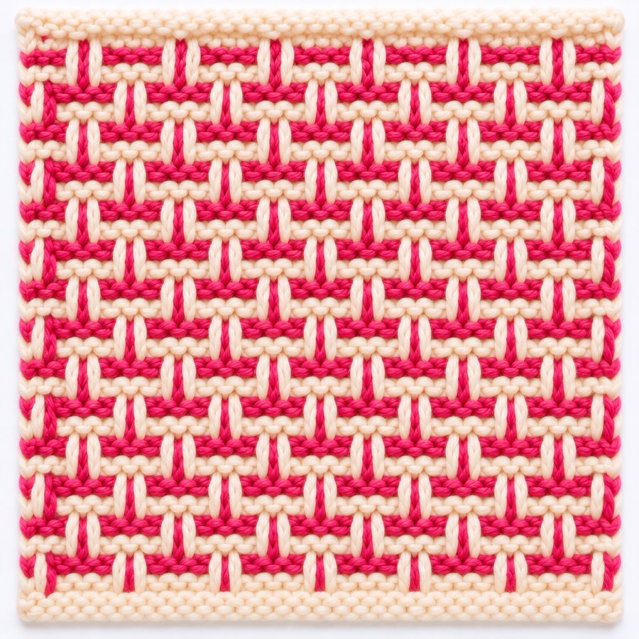 Point mosaïque au tricot : illustration du point