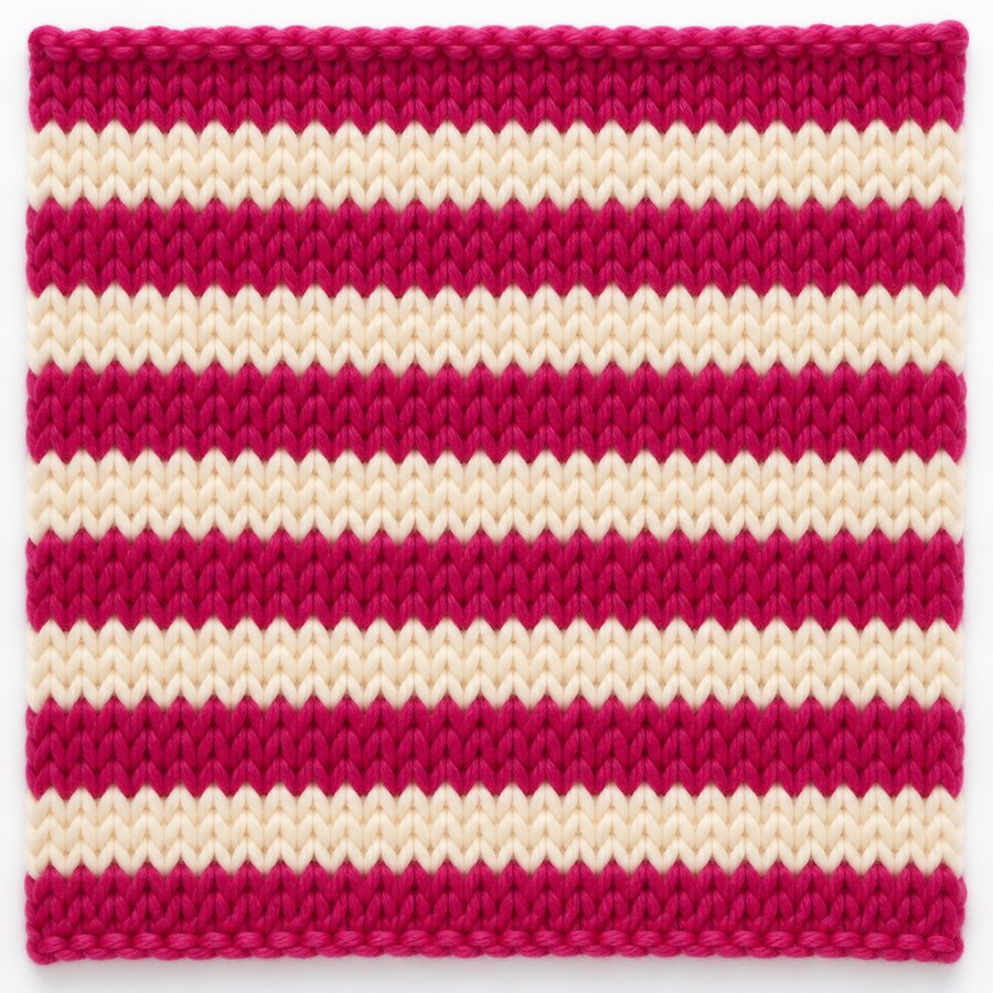 Rayures au tricot : illustration du point