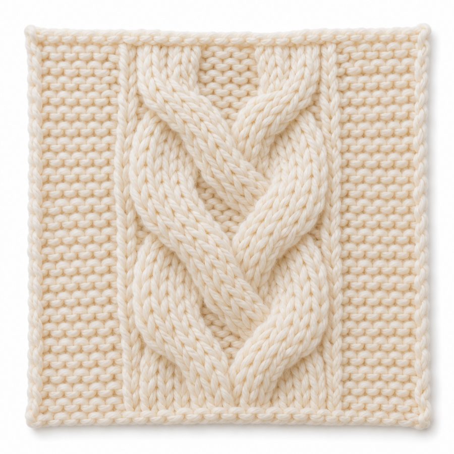Torsade double au tricot : illustration du point