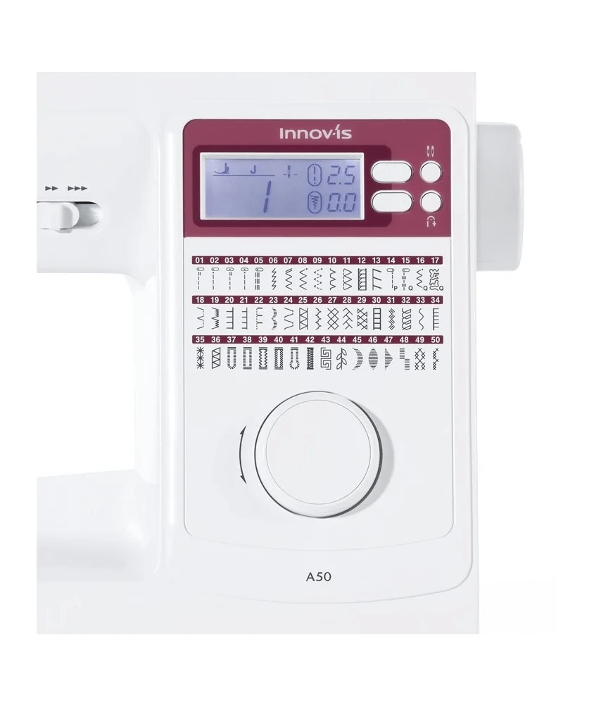 Brother Innov-Is A50 - détail enfileur automatique et commandes