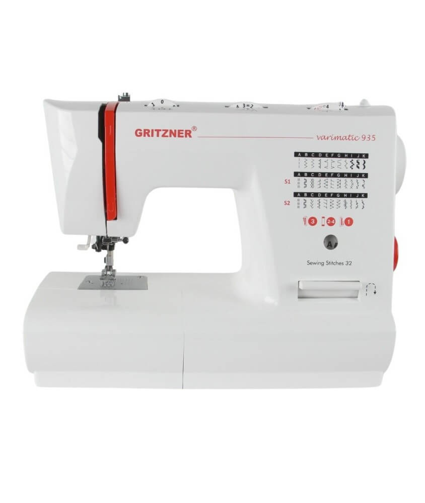 Machine à coudre Gritzner Varimatic 935 IDT vue de face fond blanc