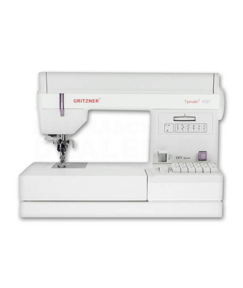 Machine à coudre Gritzner Tipmatic 1037-DFT vue de face fond blanc