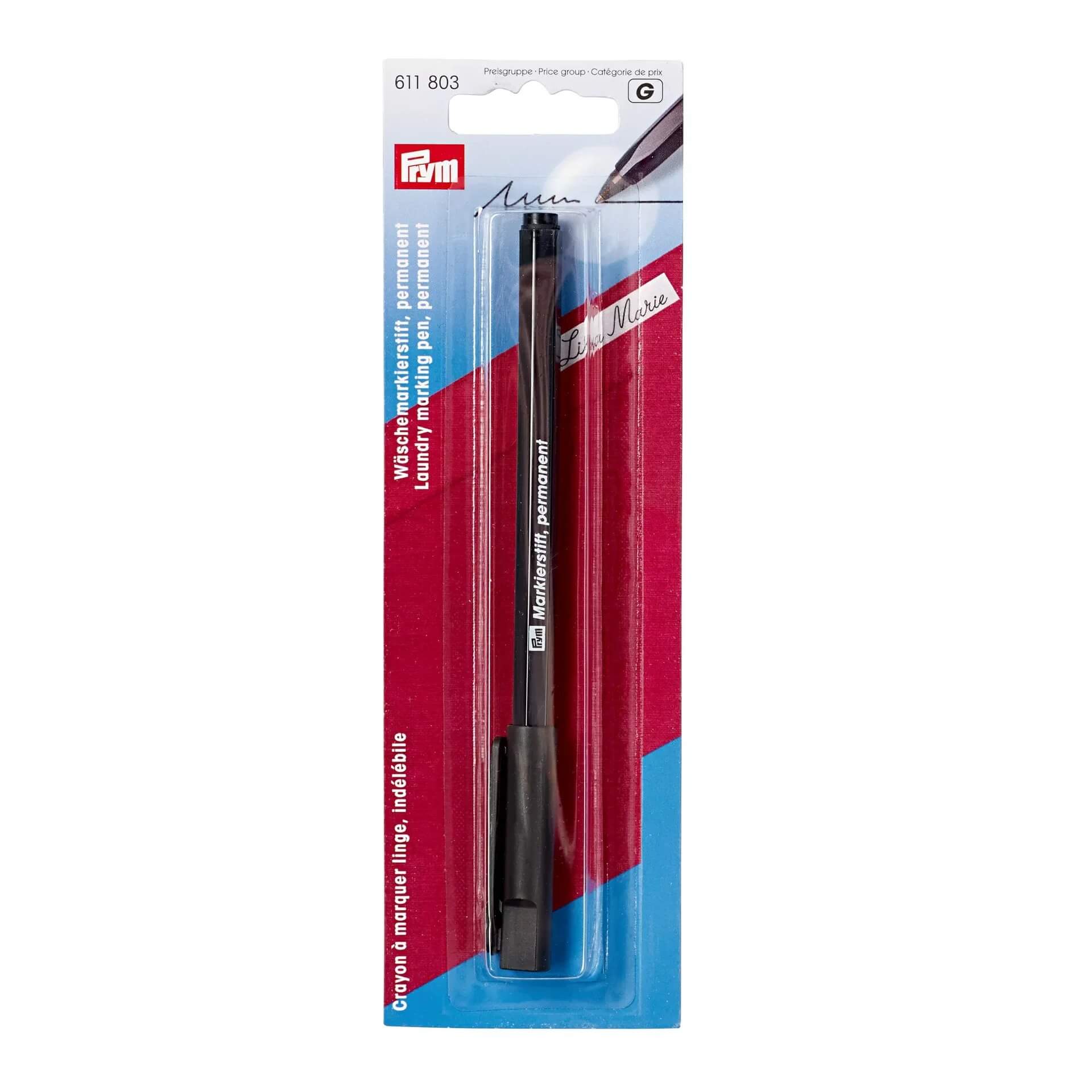 Crayon à marquer indélébile noir Prym 611803