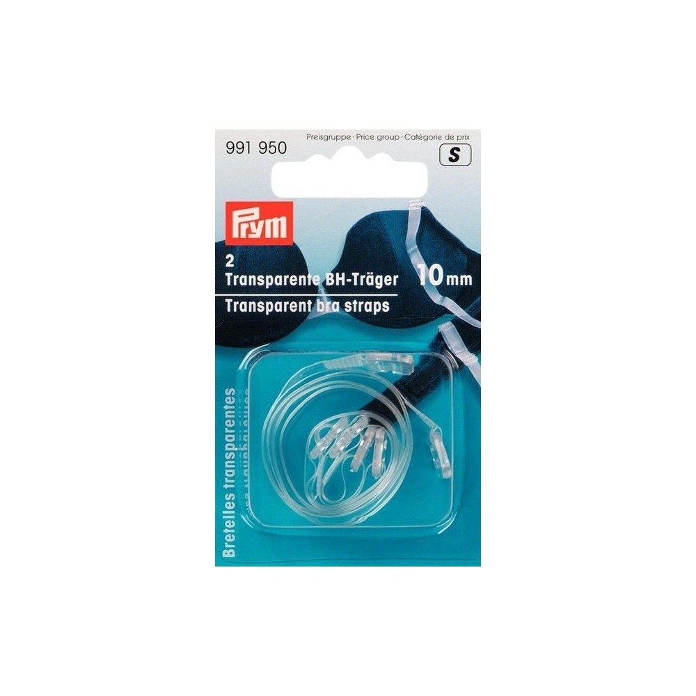 Bretelles soutien-gorge Prym 10mm transparent invisible