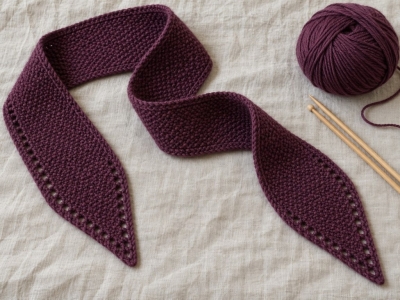 Patron gratuit style Sophie Scarf : la petite écharpe au tricot et au crochet