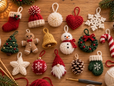 Calendrier de l'Avent tricot et crochet : 24 mini-projets avec vos restes de lai